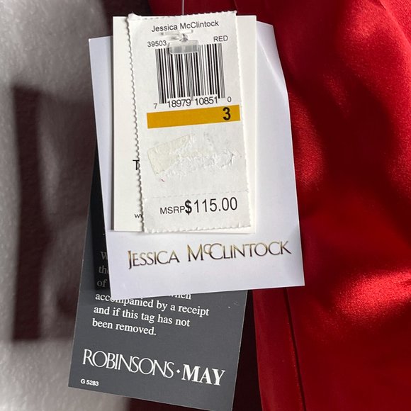 NWT Jessica McClintock For Gunne Sax Red Halter Top/Tunic Red Size 3/4 - Picture 14 of 16